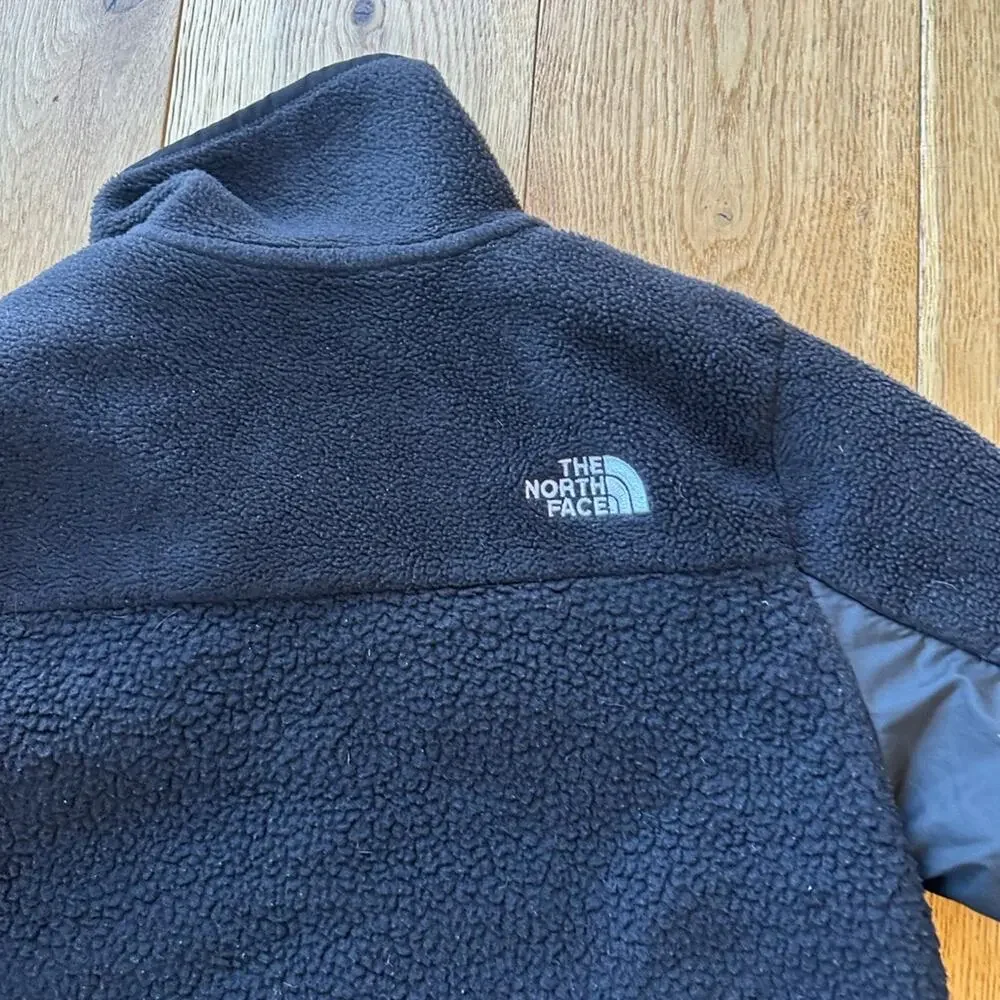 The North Face Girls Mash-Up Fleece Jacket – All Black – Size Large